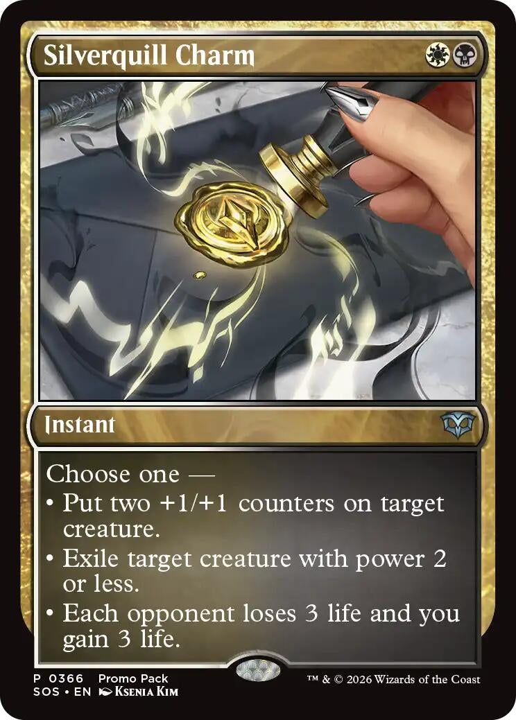 Image for Silverquill Charm (365) (Promo Pack: Secrets of Strixhaven) - Magic: The Gathering
