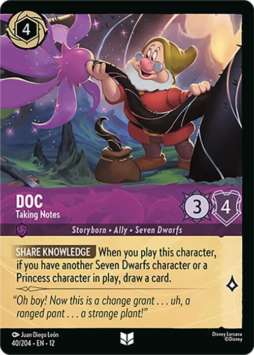Image for Doc - Taking Notes (Foil) (40/204) (Wilds Unknown) - Disney Lorcana