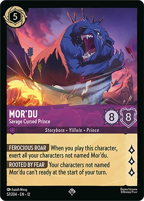 Image for Mor'du - Savage Cursed Prince (57/204) (Wilds Unknown) - Disney Lorcana