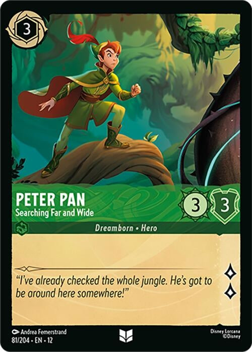 Image for Peter Pan - Searching Far and Wide (81/204) (Wilds Unknown) - Disney Lorcana