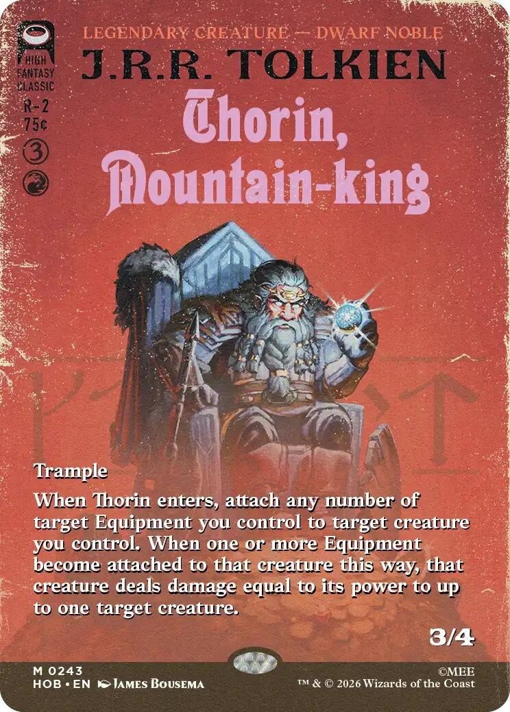 Image for Thorin, Mountain-king (Borderless) (243) (The Hobbit) - Magic: The Gathering