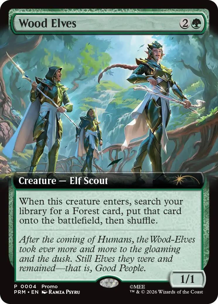 Image for Wood Elves (Extended Art) (4) (Promo Pack: The Hobbit) - Magic: The Gathering