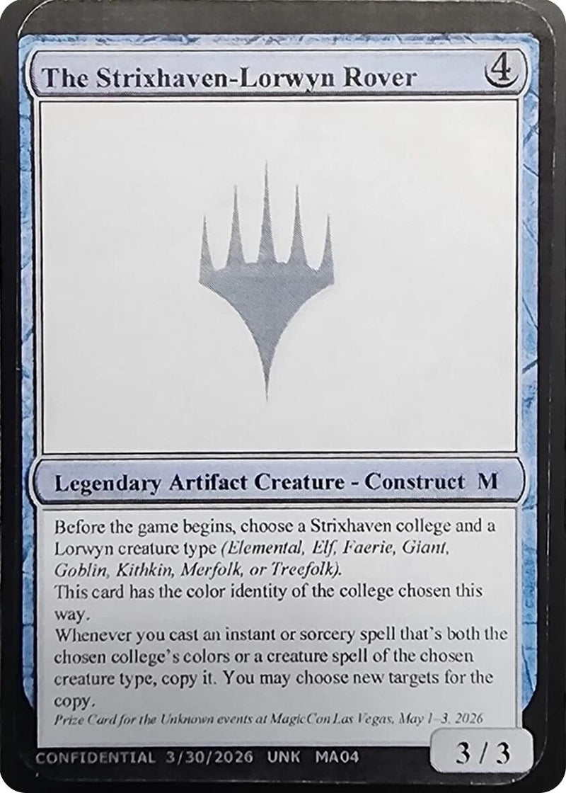 Image for The Strixhaven-Lorwyn Rover (Un-Known Event Playtest Cards) - Magic: The Gathering