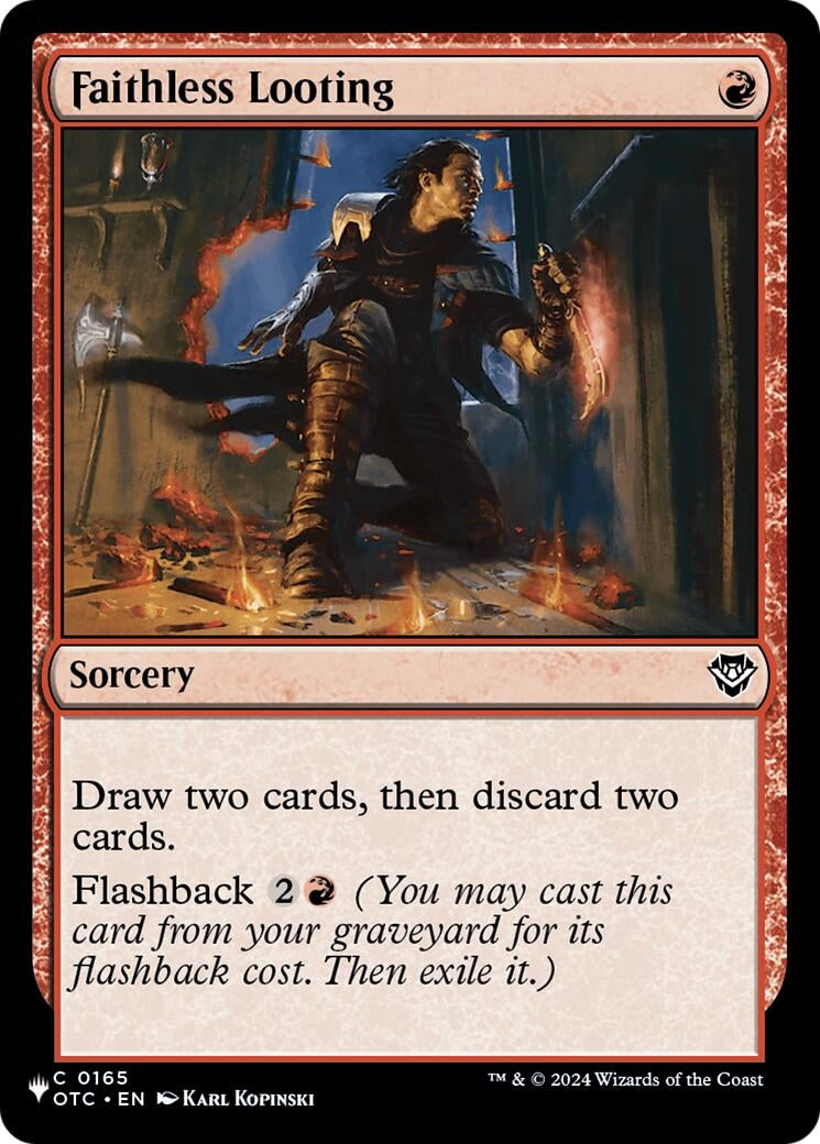 Image for Faithless Looting (OTC) (165) (The List Reprints) - Magic: The Gathering