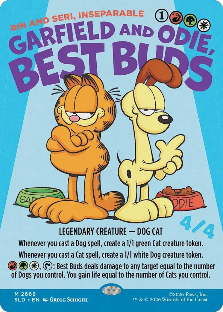 Image for Garfield and Odie, Best Buds - Rin and Seri, Inseparable (2668) (Secret Lair Drop Series) - Magic: The Gathering
