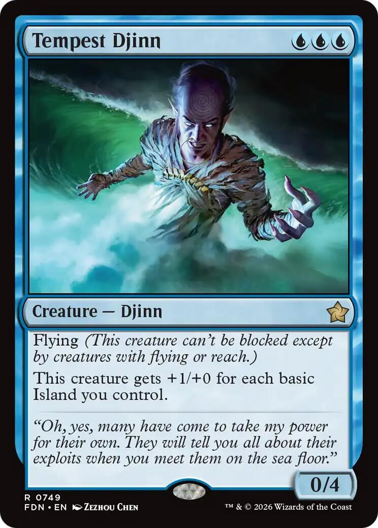 Image for Tempest Djinn (0749) (749) (Foundations) - Magic: The Gathering