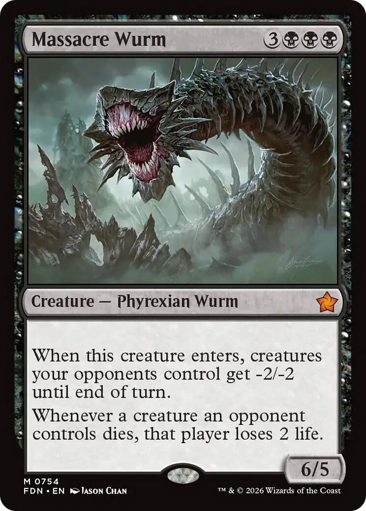 Image for Massacre Wurm (0754) (754) (Foundations) - Magic: The Gathering