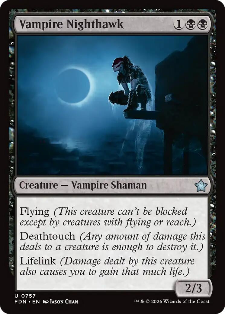 Image for Vampire Nighthawk (0757) (757) (Foundations) - Magic: The Gathering