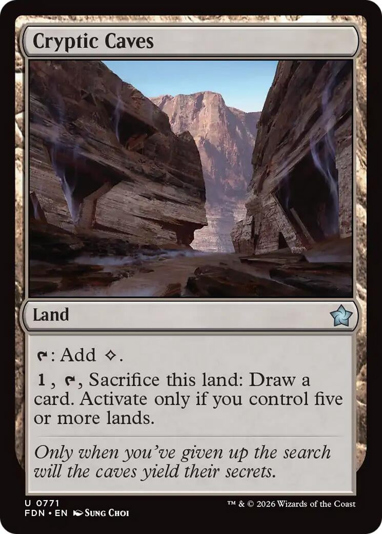 Image for Cryptic Caves (0771) (771) (Foundations) - Magic: The Gathering