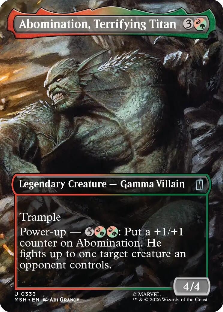 Abomination, Terrifying Titan (Borderless) (333) (Marvel Super Heroes)