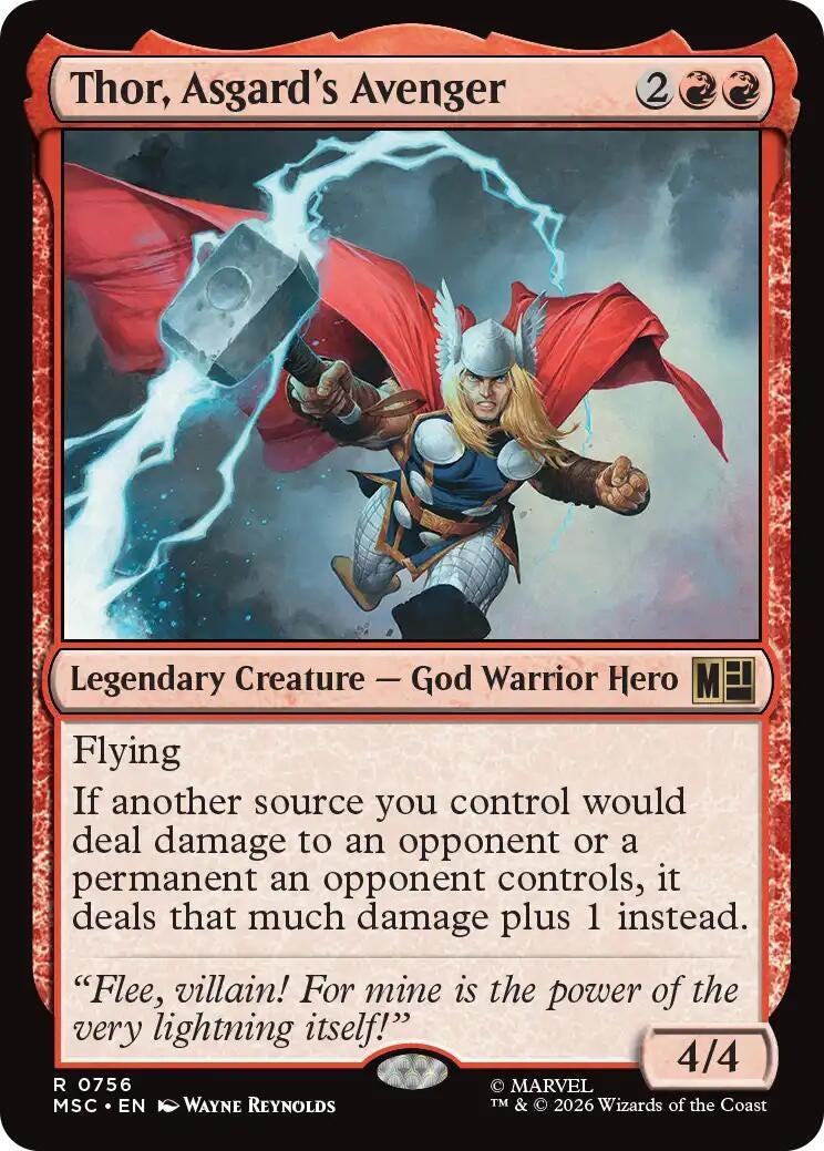Image for Thor, Asgard's Avenger (756) (Commander: Marvel Super Heroes) - Magic: The Gathering