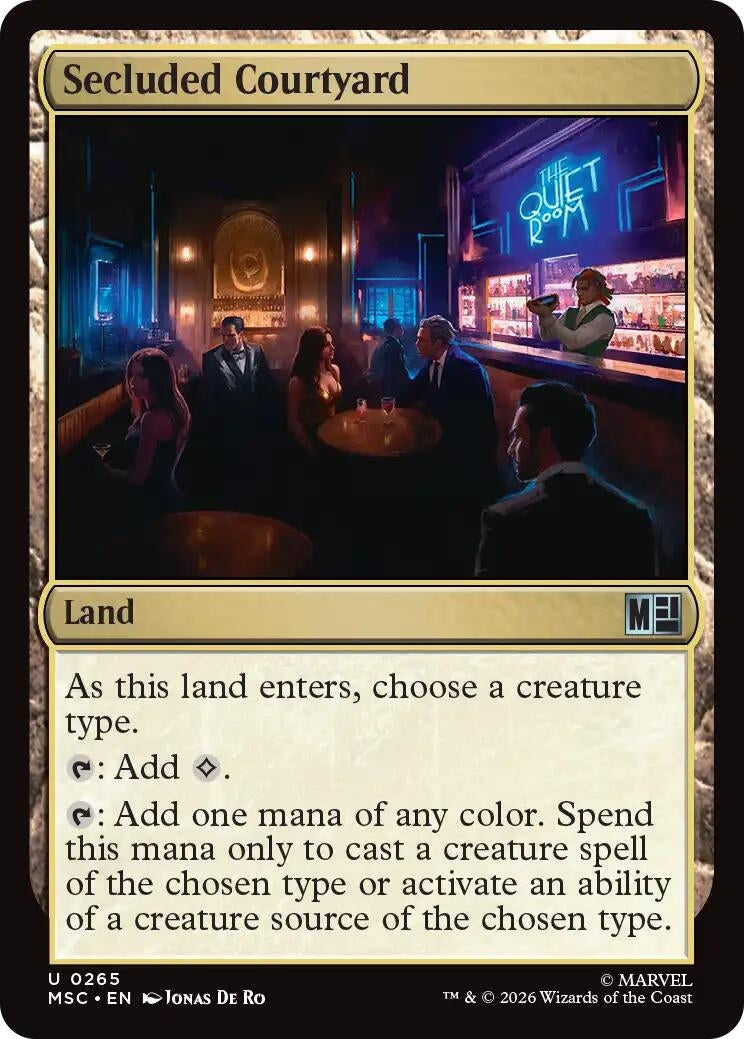 Image for Secluded Courtyard (Surge Foil) (265) (Commander: Marvel Super Heroes) - Magic: The Gathering