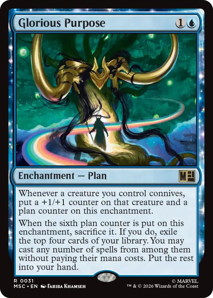 Image for Glorious Purpose (Surge Foil) (31) (Commander: Marvel Super Heroes) - Magic: The Gathering