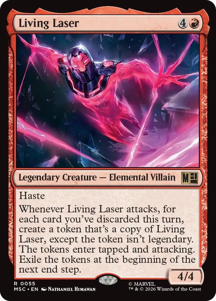 Image for Living Laser (Surge Foil) (55) (Commander: Marvel Super Heroes) - Magic: The Gathering