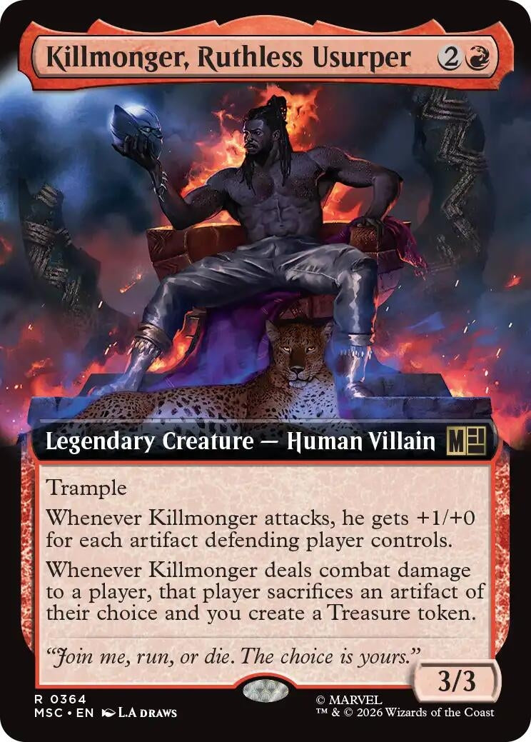 Image for Killmonger, Ruthless Usurper (Extended Art) (364) (Commander: Marvel Super Heroes) - Magic: The Gathering