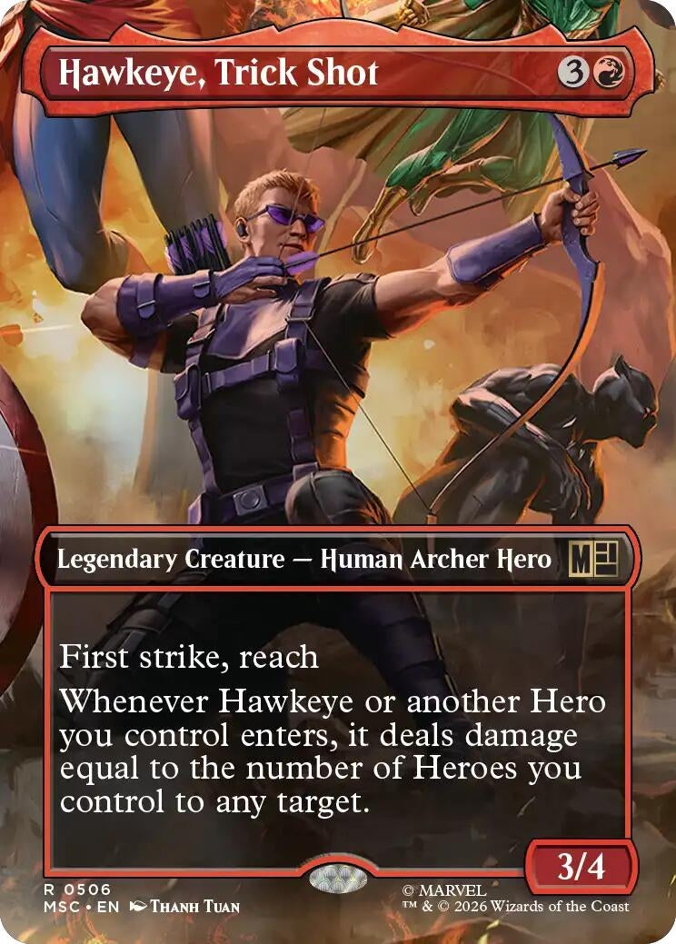 Hawkeye, Trick Shot (Borderless) (506) (Marvel Super Heroes)