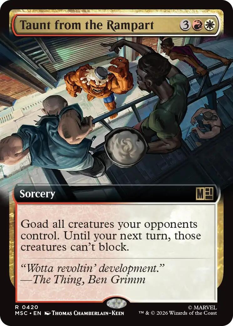 Image for Taunt from the Rampart (Extended Art) (420) (Commander: Marvel Super Heroes) - Magic: The Gathering