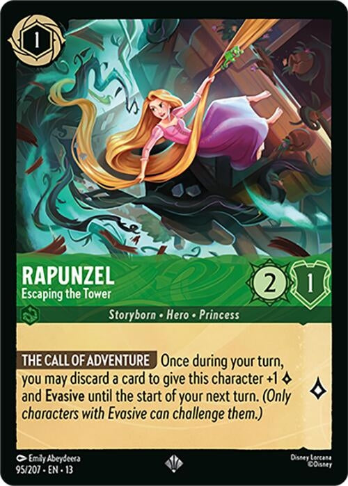 Image for Rapunzel - Escaping the Tower (95/204) (Attack of the Vine!) - Disney Lorcana