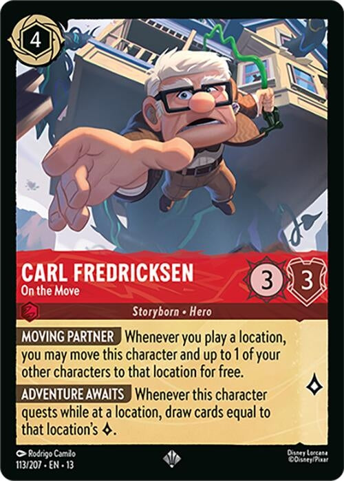 Image for Carl Fredricksen - On the Move (113/204) (Attack of the Vine!) - Disney Lorcana