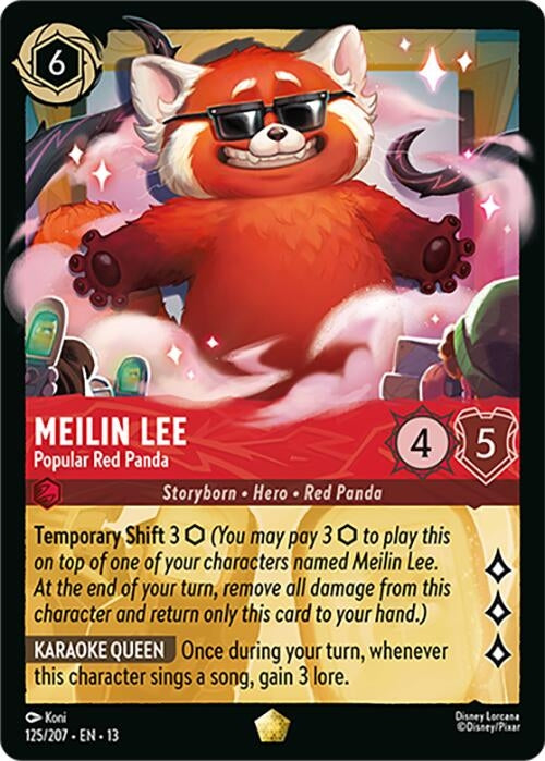 Image for Meilin Lee - Popular Red Panda (125/204) (Attack of the Vine!) - Disney Lorcana