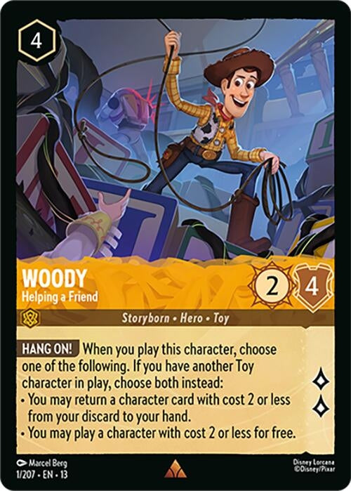 Image for Woody - Helping a Friend (1/204) (Attack of the Vine!) - Disney Lorcana