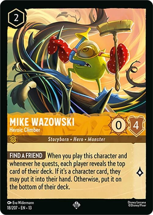 Image for Mike Wazowski - Heroic Climber (18/204) (Attack of the Vine!) - Disney Lorcana
