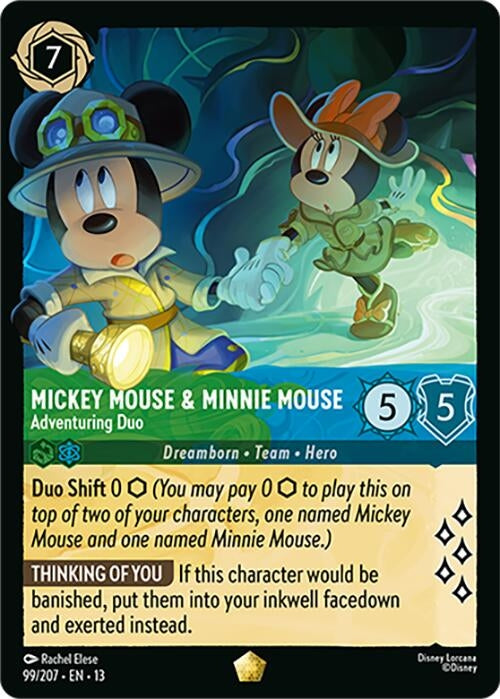 Image for Mickey Mouse & Minnie Mouse - Adventuring Duo (99/204) (Attack of the Vine!) - Disney Lorcana
