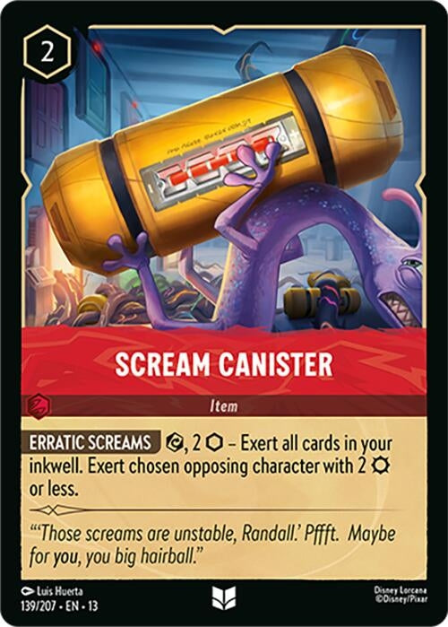 Image for Scream Canister (139/204) (Attack of the Vine!) - Disney Lorcana
