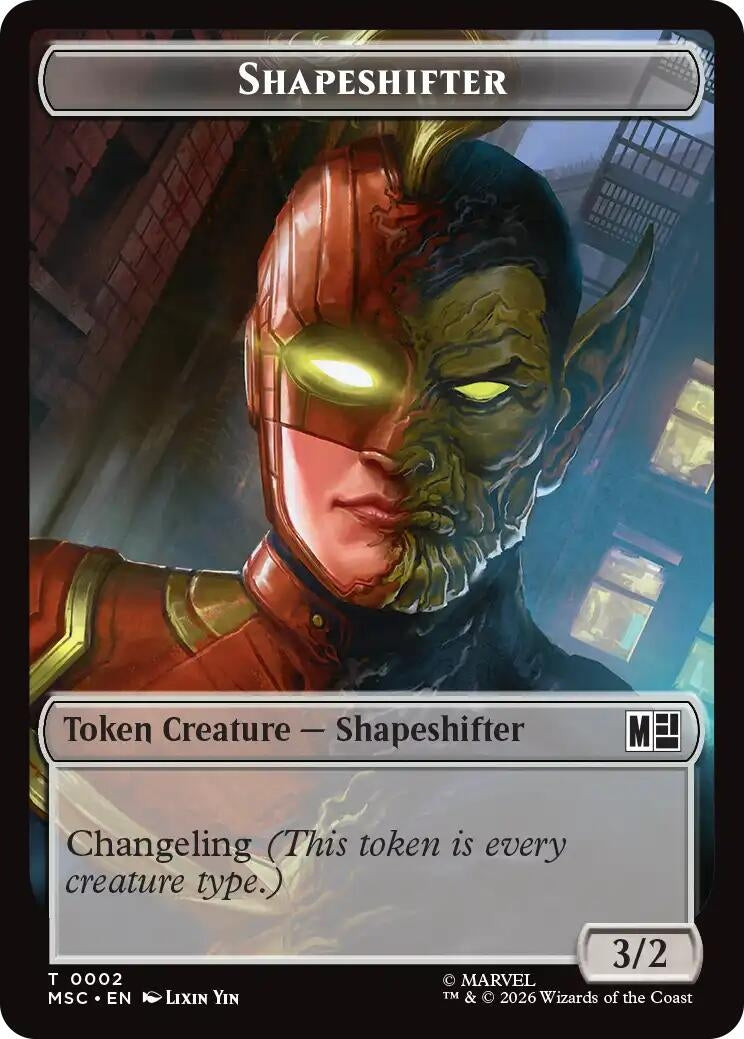 Image for Shapeshifter // Ape Villain Double-Sided Token (2 // 10) (Commander: Marvel Super Heroes) (MSC) - Magic: The Gathering