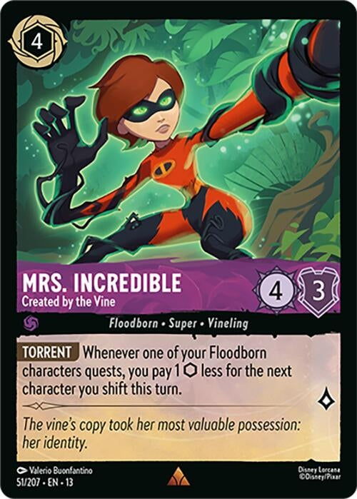 Image for Mrs. Incredible - Created by the Vine (51/204) (Attack of the Vine!) (13) - Disney Lorcana