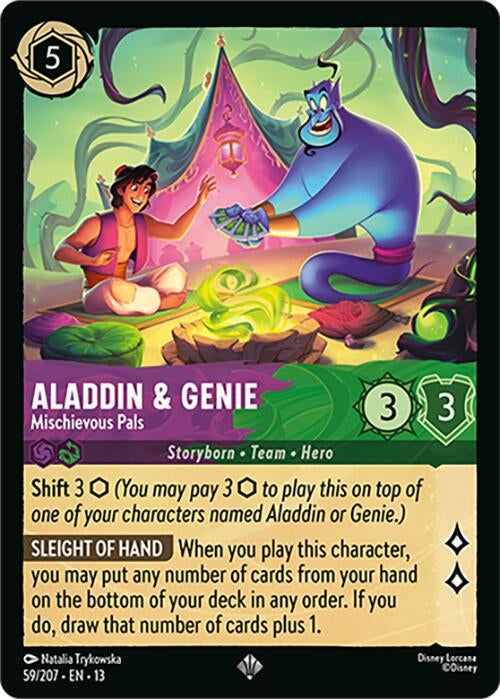 Image for Aladdin & Genie - Mischievous Pals (59/204) (Attack of the Vine!) (13) - Disney Lorcana