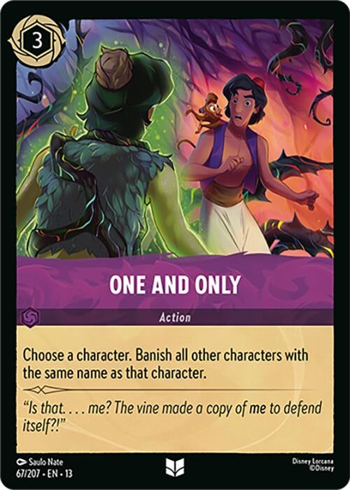 Image for One and Only (67/204) (Attack of the Vine!) (13) - Disney Lorcana