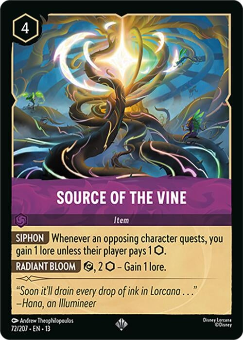 Image for Source of the Vine (72/204) (Attack of the Vine!) (13) - Disney Lorcana