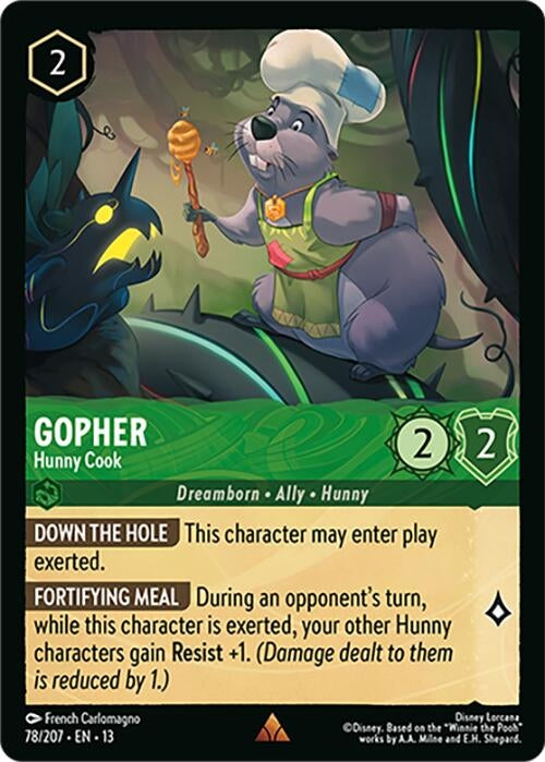 Image for Gopher - Hunny Cook (78/204) (Attack of the Vine!) (13) - Disney Lorcana