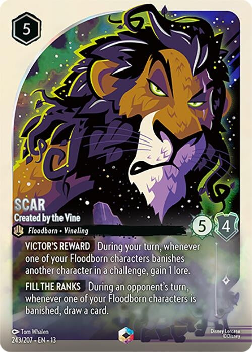 Image for Scar - Created by the Vine (Enchanted) (243/204) (Attack of the Vine!) (13) - Disney Lorcana