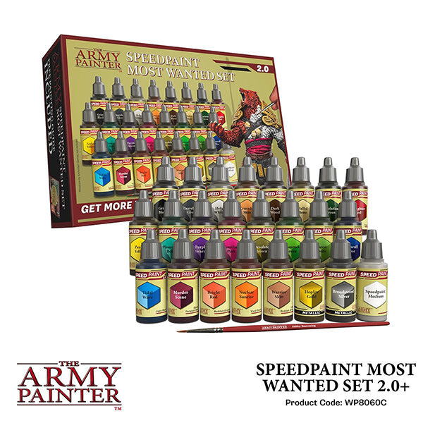 Army Painter Warpaint: Speedpaint Most Wanted Set 2.0 (24 colors + 1 brush)