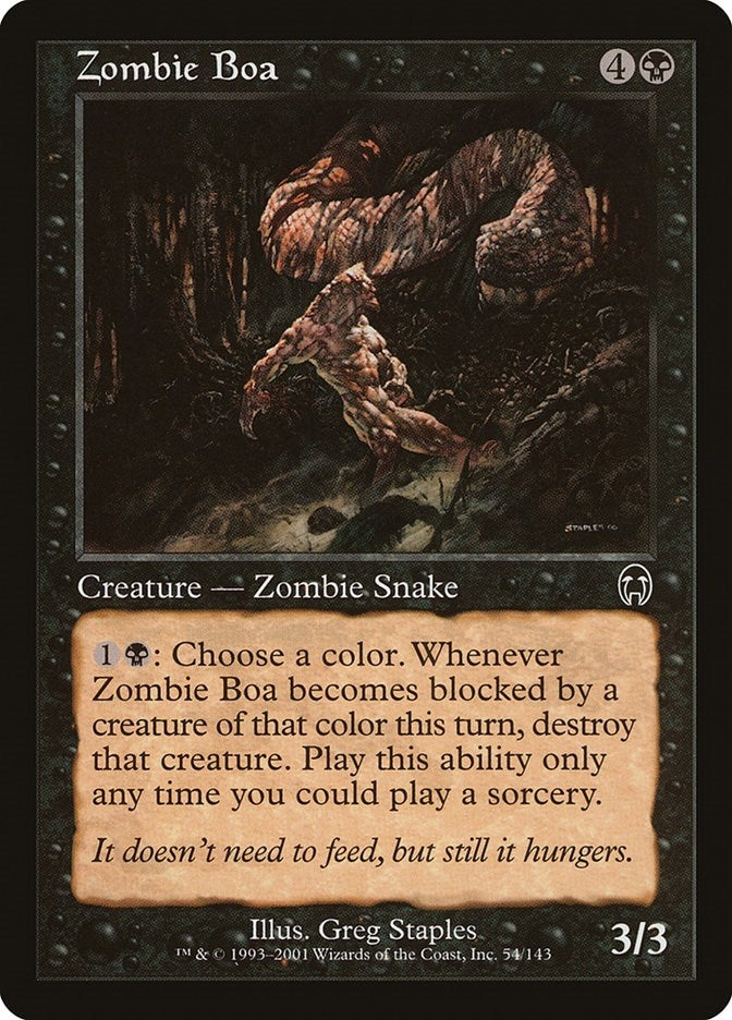 Image for Zombie Boa (54) (Apocalypse) - Magic: The Gathering