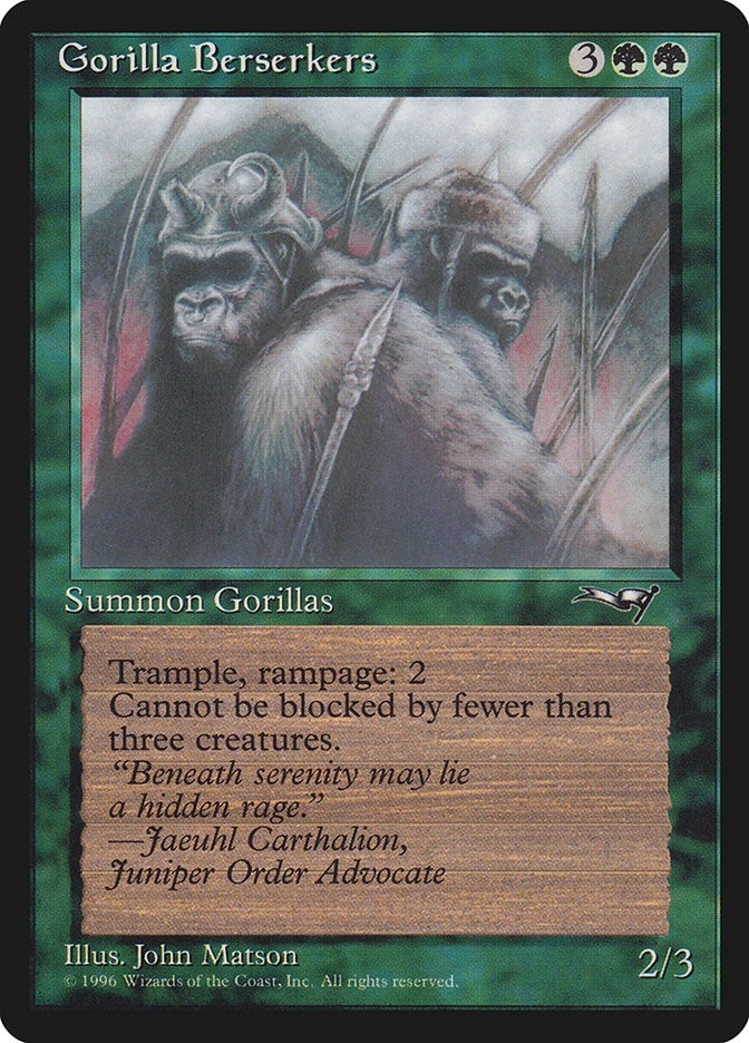 Gorilla Berserkers (Closed Mouth) (76) (Alliances)