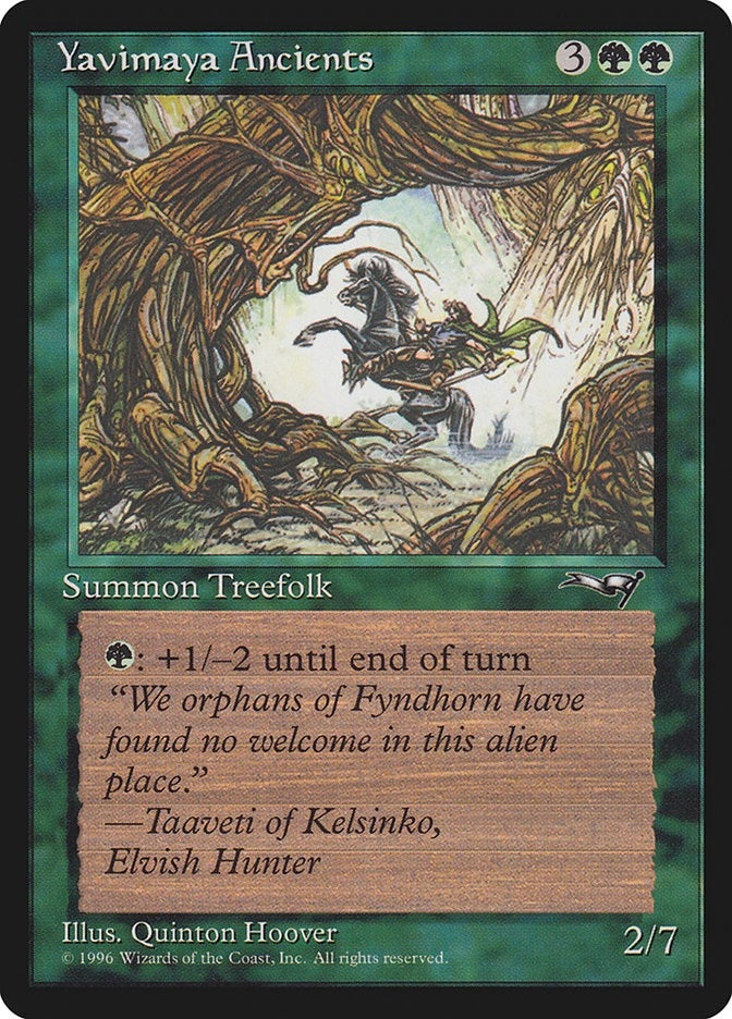 Yavimaya Ancients (Rearing Horse) (92) (Alliances)