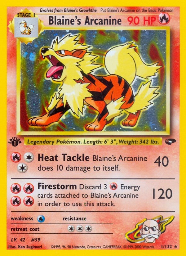 Image for Blaine's Arcanine (001/132) (Gym Challenge) - Pokemon