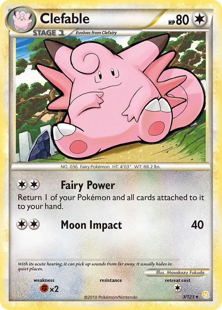 Image for Clefable (3/123) (HeartGold SoulSilver) - Pokemon