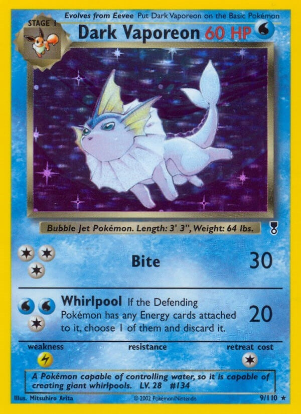 Image for Dark Vaporeon (009/110) (Legendary Collection) - Pokemon