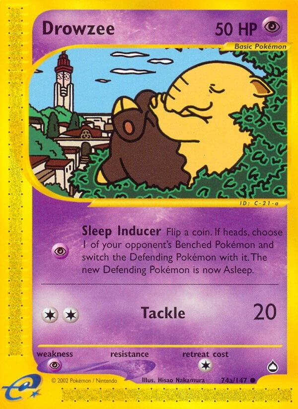 Image for Drowzee (74a) (074a/147) (Aquapolis) - Pokemon