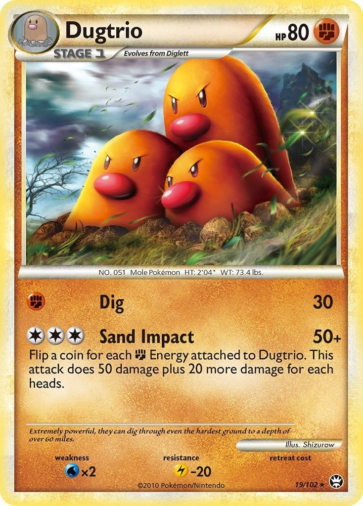 Image for Dugtrio (19/102) (Triumphant) - Pokemon