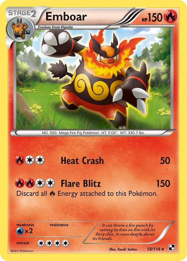 Image for Emboar (19) (19/114) (Black and White) - Pokemon