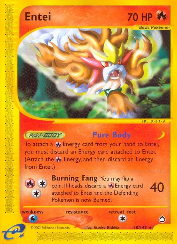 Image for Entei (010/147) (Aquapolis) - Pokemon
