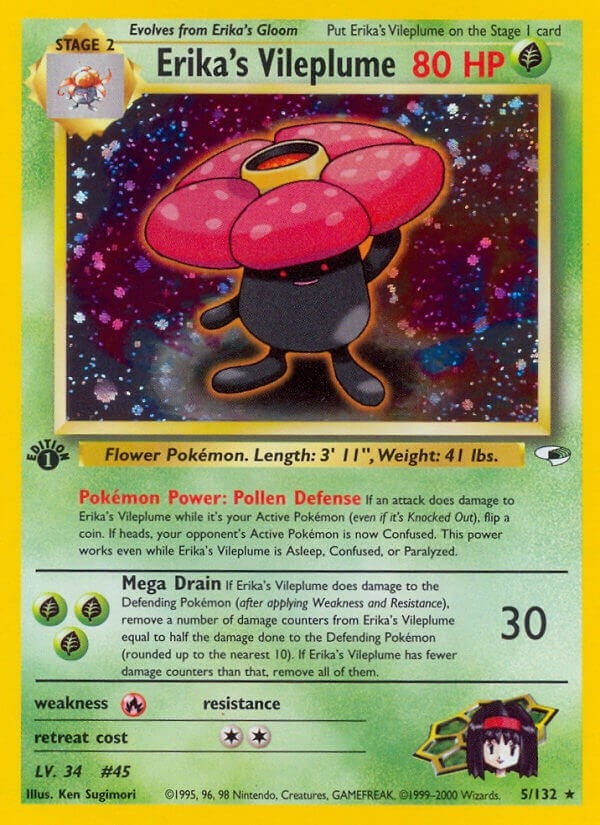 Image for Erika's Vileplume (005/132) (Gym Heroes) - Pokemon