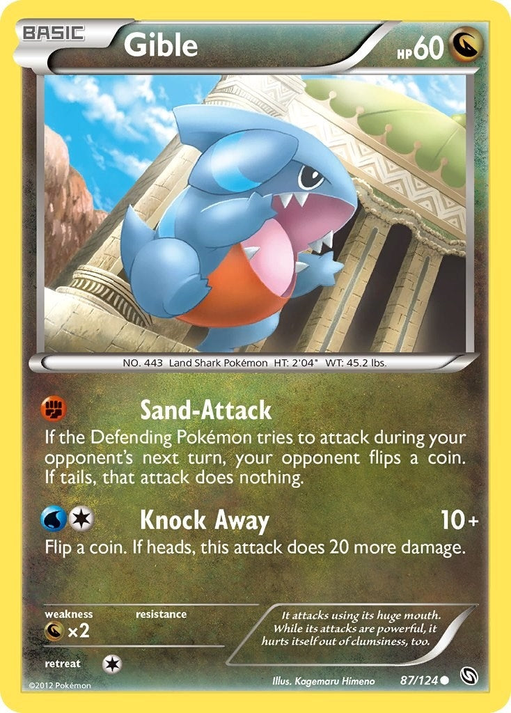 Image for Gible (87) (87/124) (Dragons Exalted) - Pokemon