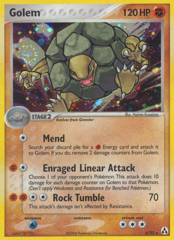 Image for Golem (6/92) (Legend Maker) - Pokemon