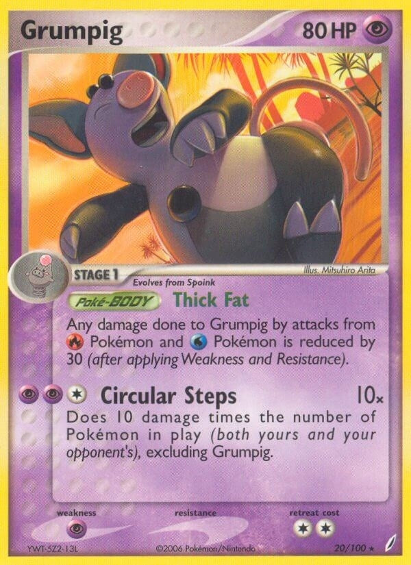 Image for Grumpig (20/100) (Crystal Guardians) - Pokemon